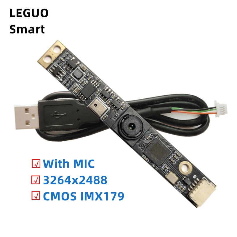 High Speed 8MP IP Camera Module CMOS IMX179 Sensor Mini Webcam USB Plug Play for Creality Falcon 2 Xtool Lightburn Software