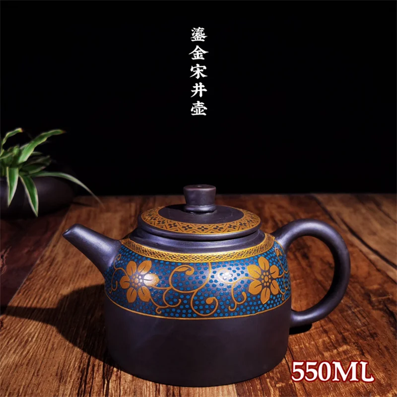 550cc Antique Yixing Purple Clay Tea Pot Handmade Dahongpao Xishi Teapot Chinese Beauty Filter Tea Infuser Zisha Teaware