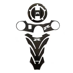 For SUZUKI GSXR GSX-R 1000 2005 2006 K5 K6 Carbon Tank Cap Sticker Tank Pad Fork Triple Tree Upper Clamp Decal White