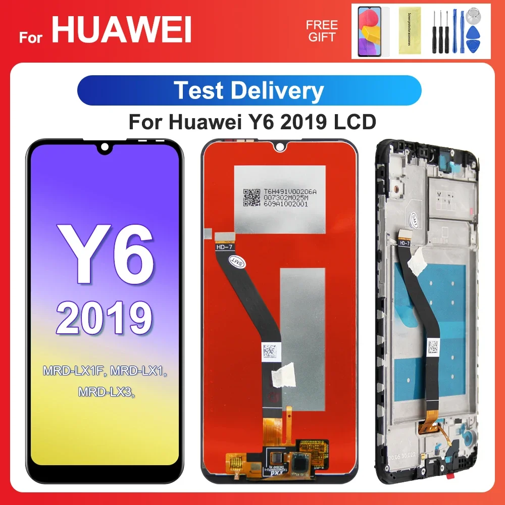 For HUAWEI Y6 2019 6.09\'\'For MRD-LX1F LX1 LX3 LX1N LCD Display Touch Screen Digitizer Assembly Replacement