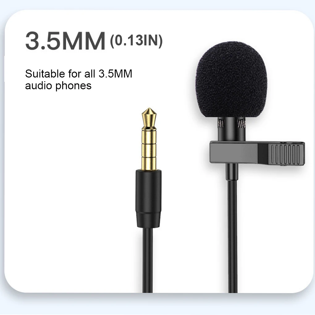 Microphone Mobile Phone Omnidirectional Lapel Microphone Live Streaming Online Chat Mic, Upgraded, 3.5mm image 4