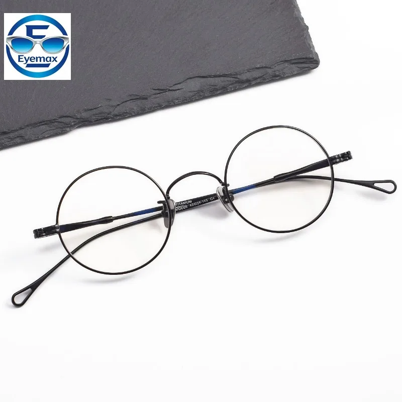 Japanese Retro Slim Wire Oval Eyeglasses Frame Ultra Thin Pure Titanium Lightweight Prescription Optical Glasses For Men Women