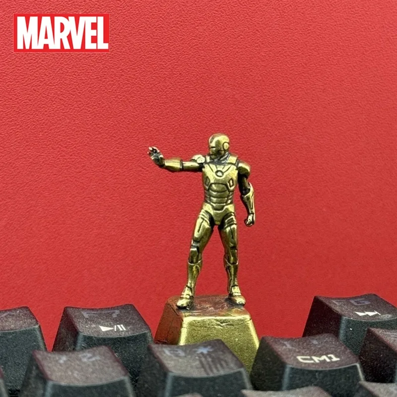 

Marvel Keycap Iron Man The Avengers Anime Cartoon Metal 3D Figurine Mechanical Keyboard Decoration Creative Gifts Boyfriend Toy