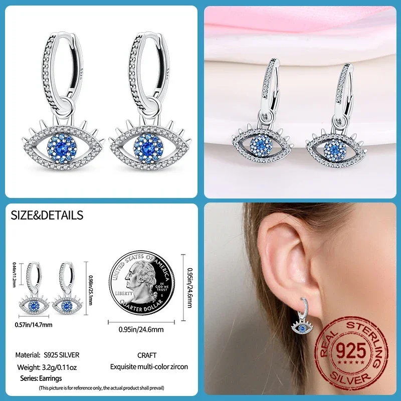 تألق الزركون أقراط للنساء ، 925 فضة ، زهرة ملونة ، فراشة ، النحل ، أنيقة مجوهرات الزفاف هدية