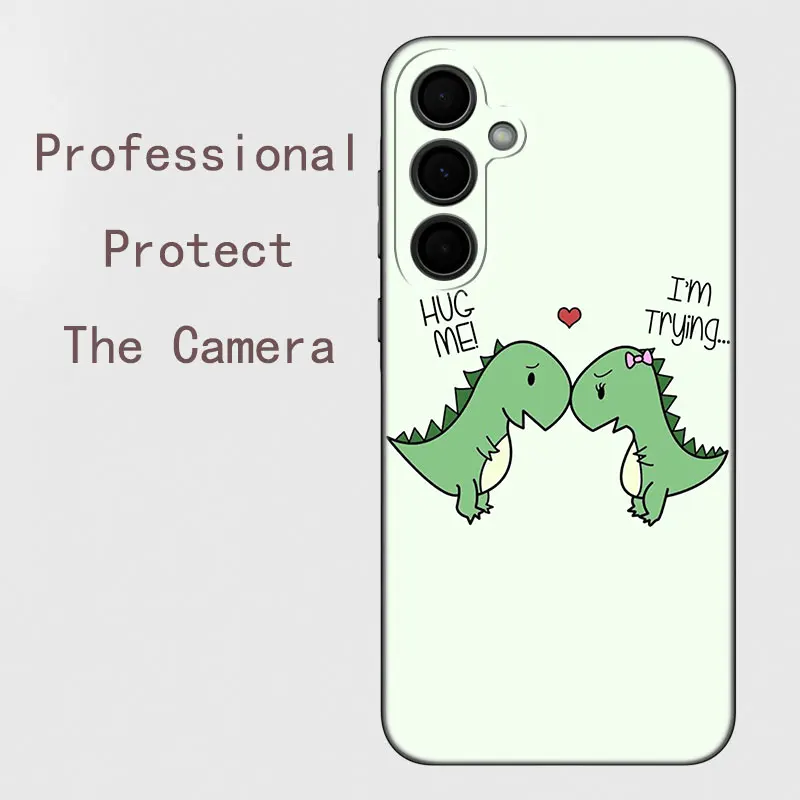 Cute Dinosaur Phone Case For Samsung A13 A22 A24 A32 A71 4G A33 A34 A35 A52 A53 A54 A55 A73 5G A12 A14 A23 A31 A50 A51 A72