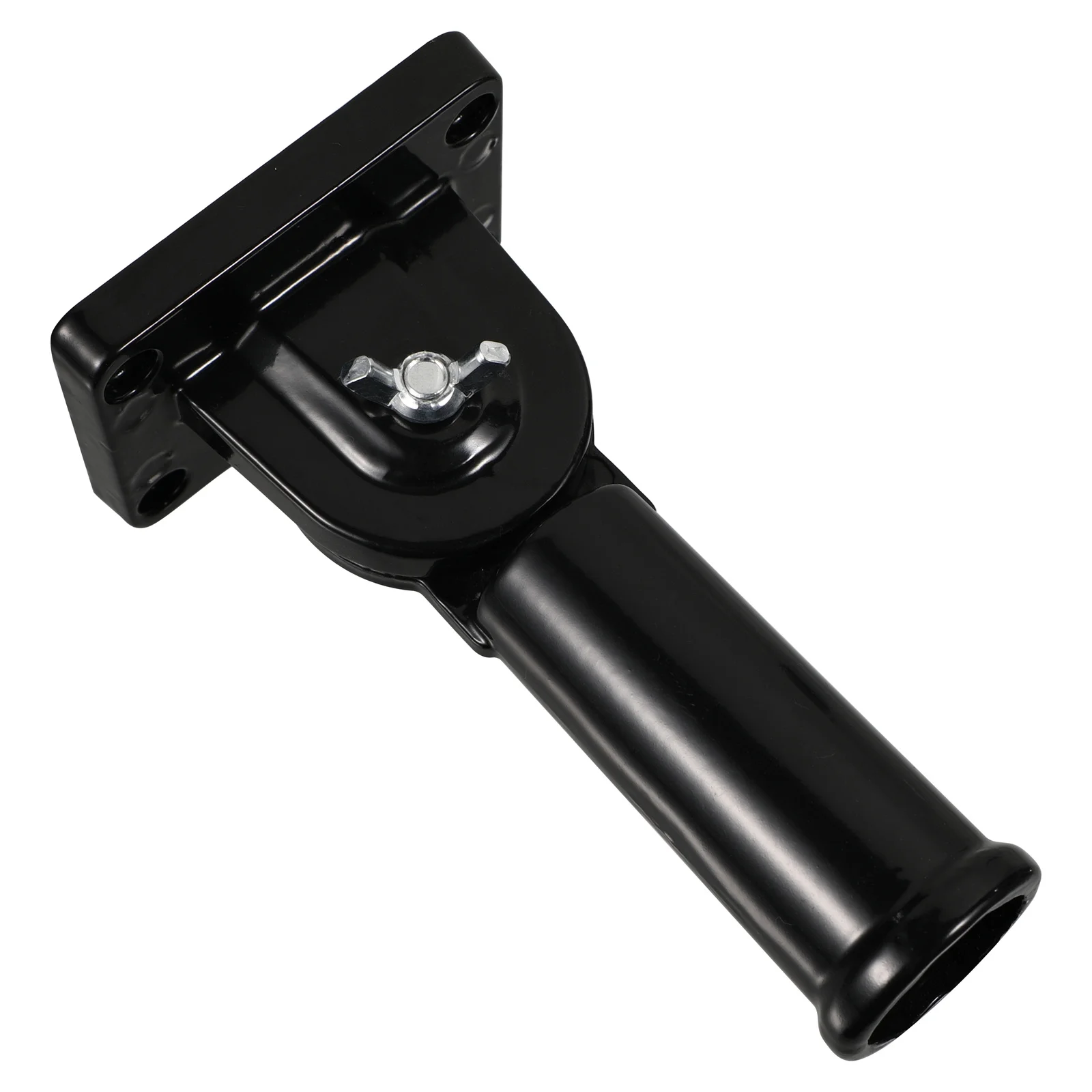 Flag Pole Holder Adjustable Bracket Heavy Duty Aluminum Mounting Base for National Day Celebration Flags Black