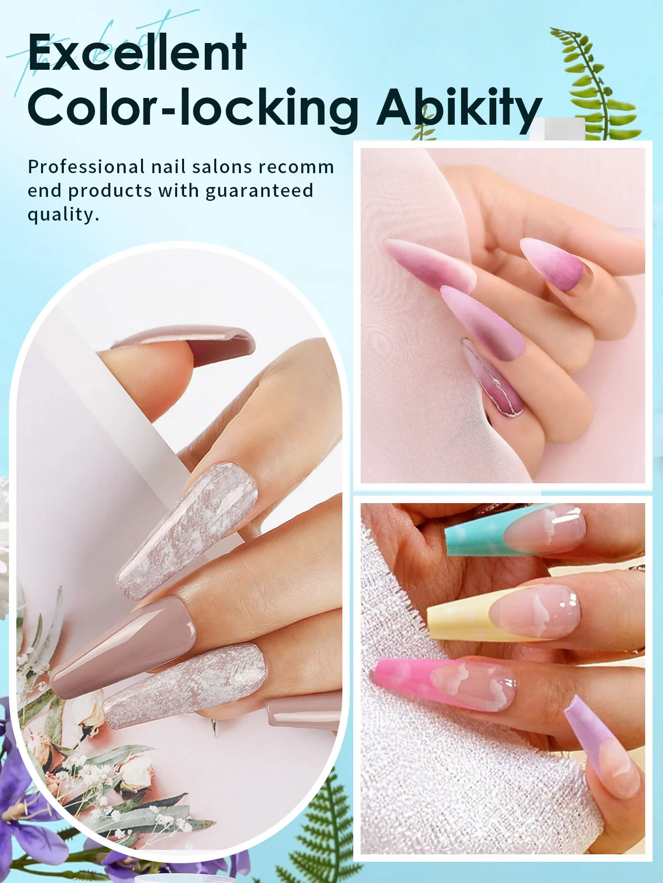 36 Farben Acryl-Nagelpulver (10 g/0,35 Unzen Glas), professionelles Polymer-DIY-Nagelset, französisches Maniküre-Verlängerungsset