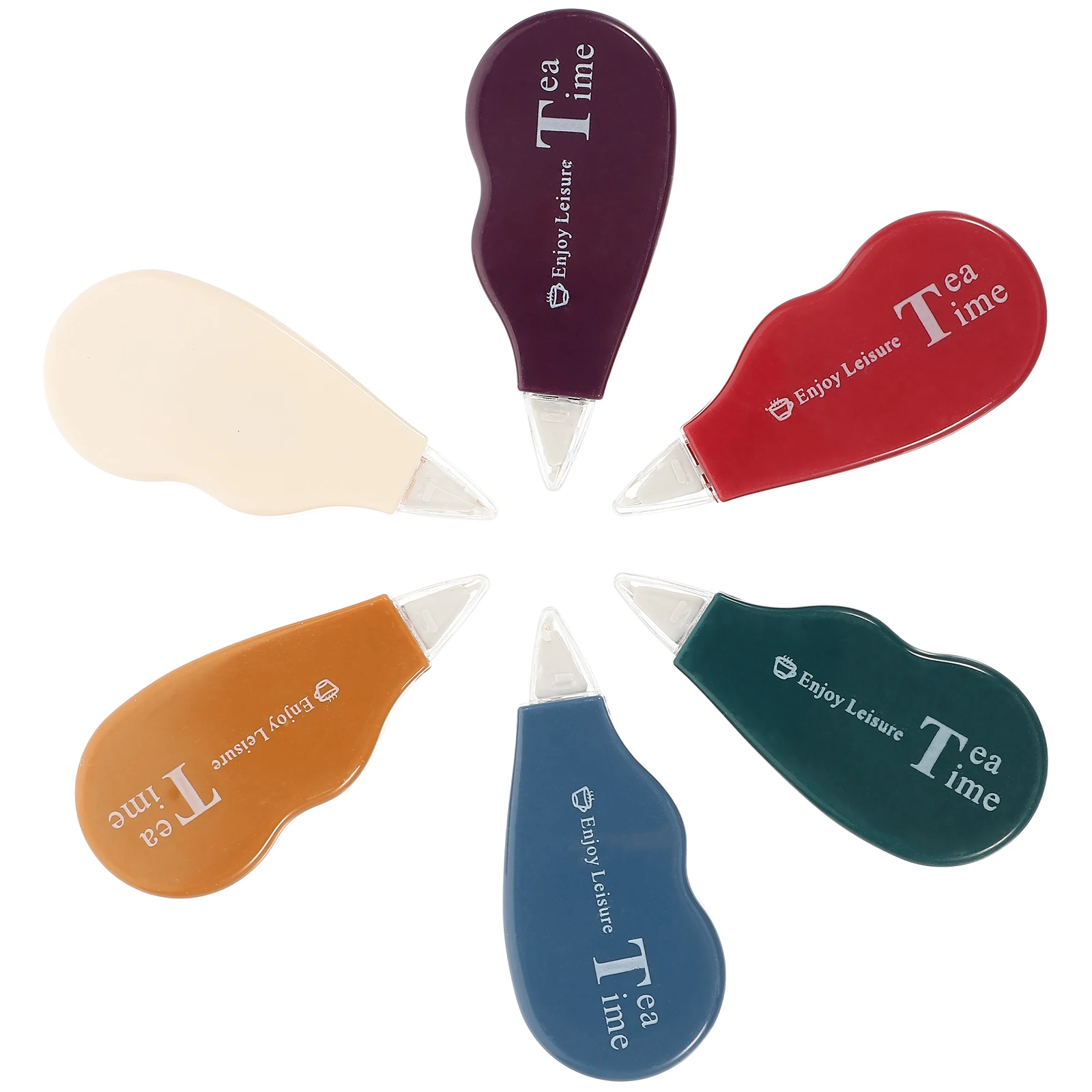 

6 Pcs Correction Tape Daily Supplies Retro Design Double Headed Eraser Compact Size Safe Paper Photos Books Instant