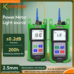 KomShine KPM-35 Optic Fiber Power Meter FTTH Fiber Cable Tester With Singlemode Fiber Optical Light Source KLS-35 1310/1550nm