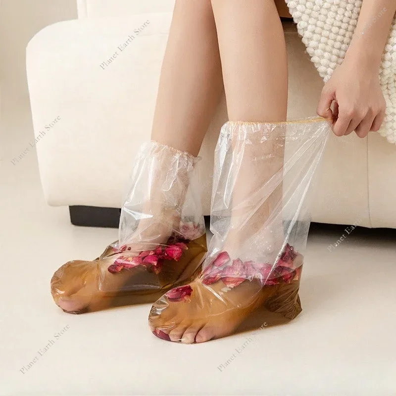 48cm*41CM Transprent Disposable Foot Bags 10/20/30/50 Pair High Temperature Resistance Detox SPA Covers Foot Bath Plastic Bag