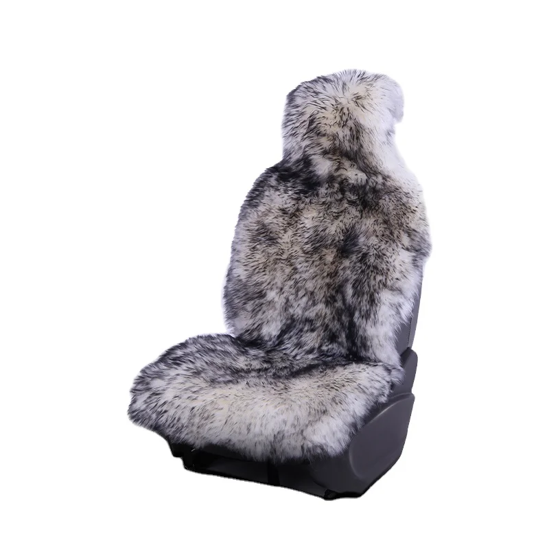 

Natural wool leather matching Natural long fur sheepskin car seat cushion/car fur car seat cover
