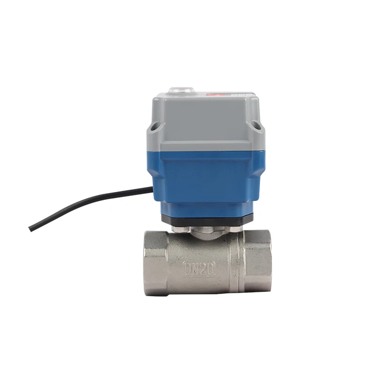 Power-off Reset Mini Motorized Electric Water Automatic Motor Operated Actuator Ball Valve AC220V/DC24V