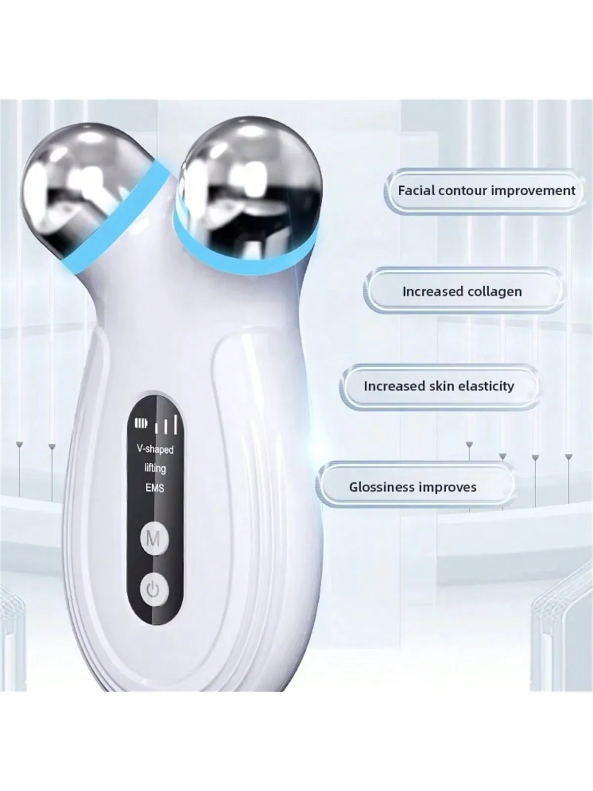EMS Facial Massager Roller V-Face Lifting Machine Skin Rejuvenation Anti-Wrinkle Beauty Device