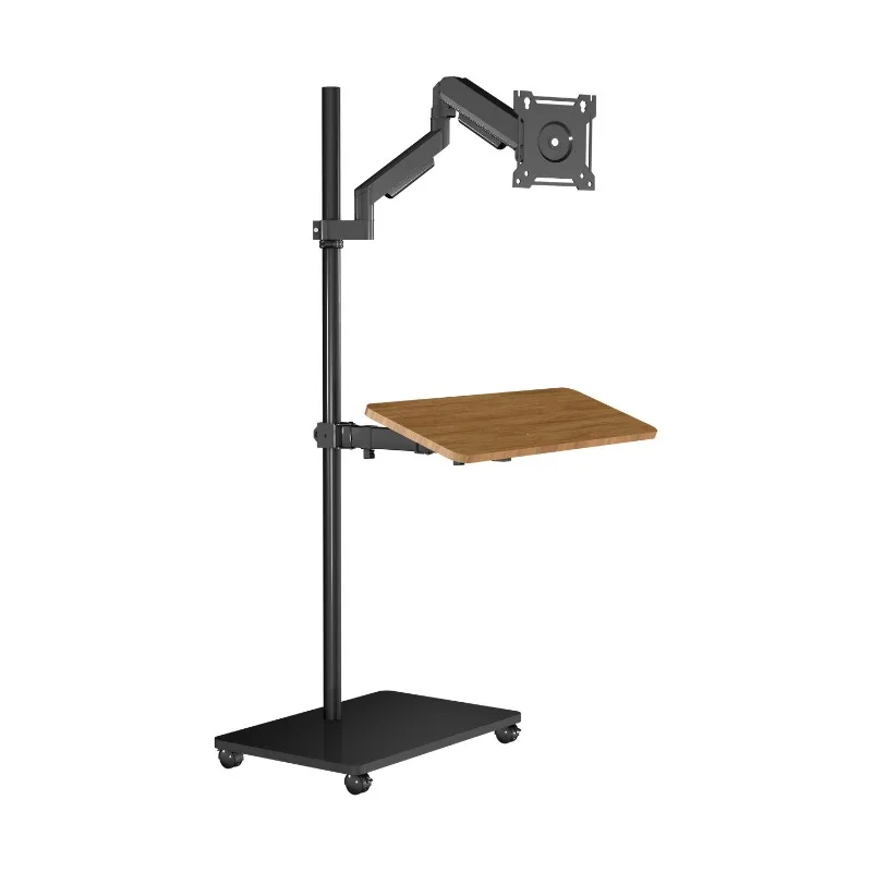 With keyboard, monitor floor stand