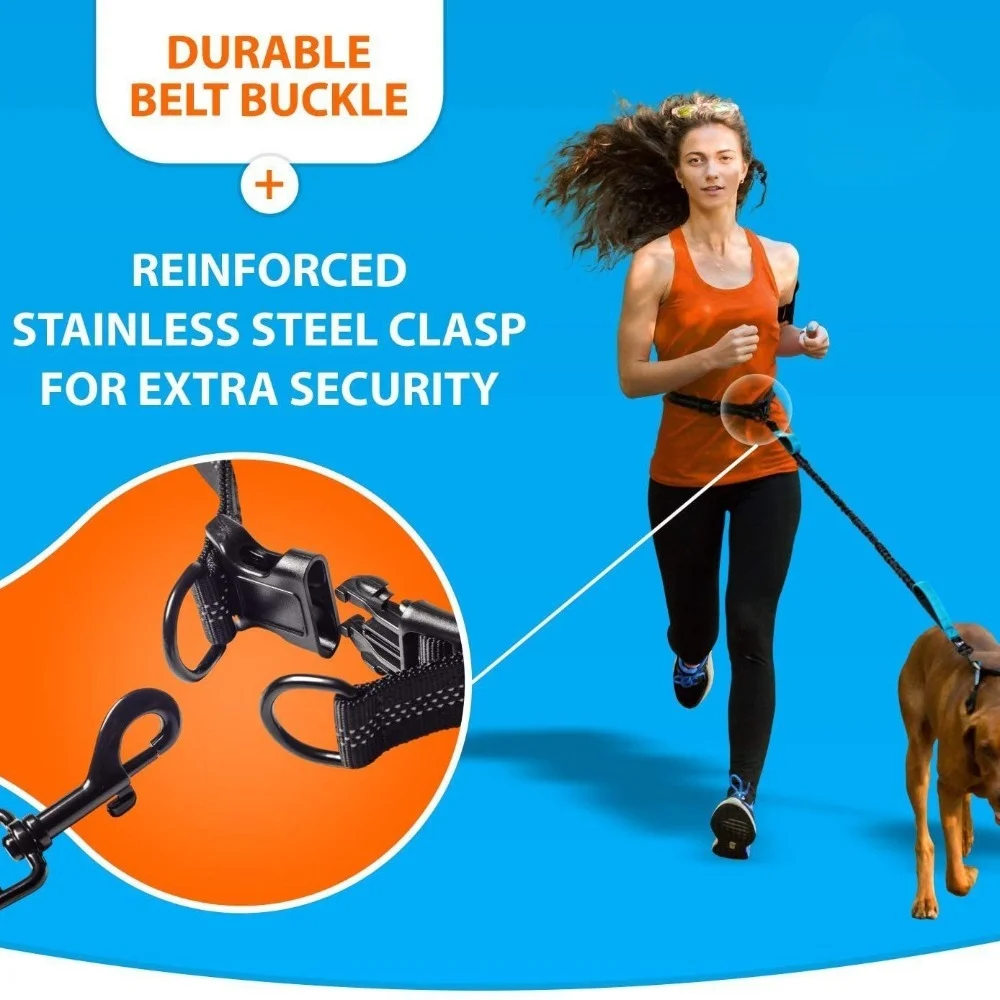 Handsfree hondenriem, reflecte - Bungee Dog Leash Shock Absorbing recensie en prijs