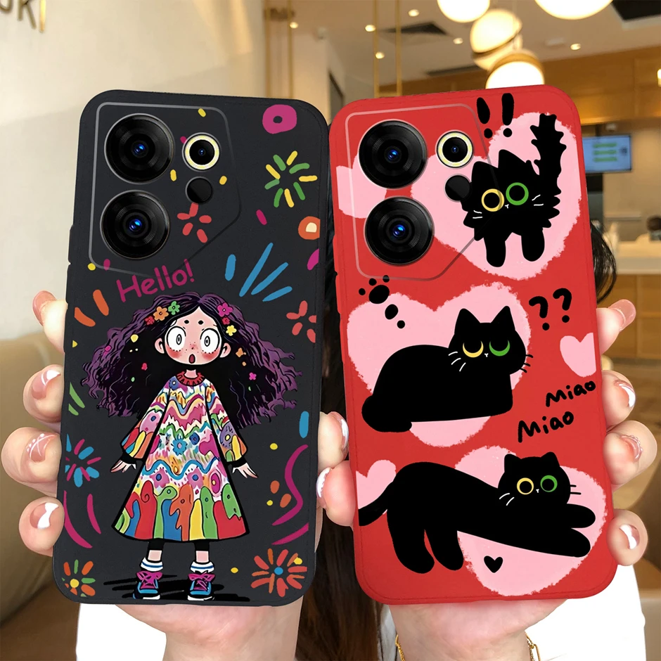 New Design For Tecno Camon 20 Premier 5G Case Cute Cartoon Cat Pattern Silicone Soft Cover For TecnoCamon 20Premier Funda Bumper