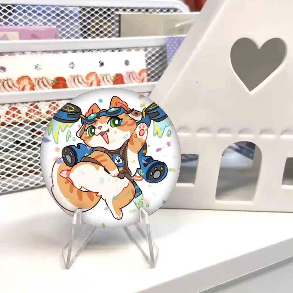 Pop Game Overwatch Fan Jetpack Cat  25mm 32mm 44mm 58mm 75mm Brooches Badges Pins for Accessories Gift