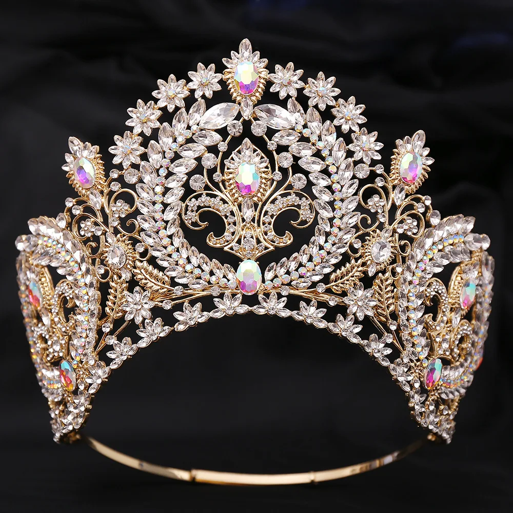 Miss Teen Earth 2023 for Pageant Big Alloy Crown Adjustable Headband Wedding Party Jewelry Hair Accessories