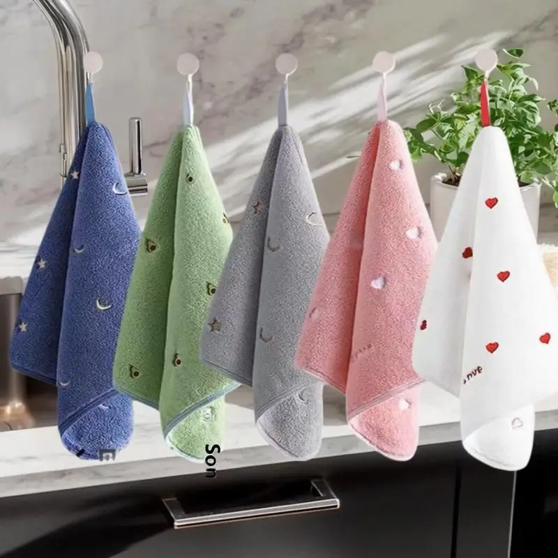 30x30 سنتيمتر الكرتون الصغيرة التطريز القطن الخالص المنزلية لينة غير الوبر الحمام الكبار الوجه منشفة اليد #5