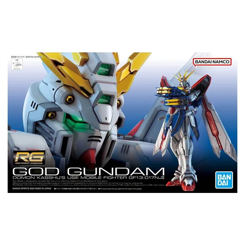 Spot Direct Delivery Bandai Original Anime Collectible GUNDAM Model RG 1/144 GOD GUNDAM Action Figure Assembly Toys For Kids