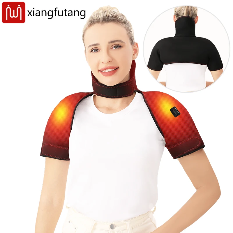 

Shoulder Massager-3-Gear Red Light Heat&Vibration, Relieves Muscle Pain,Arthritis, Aids Sports Recovery,For Fitness Fans&Seniors