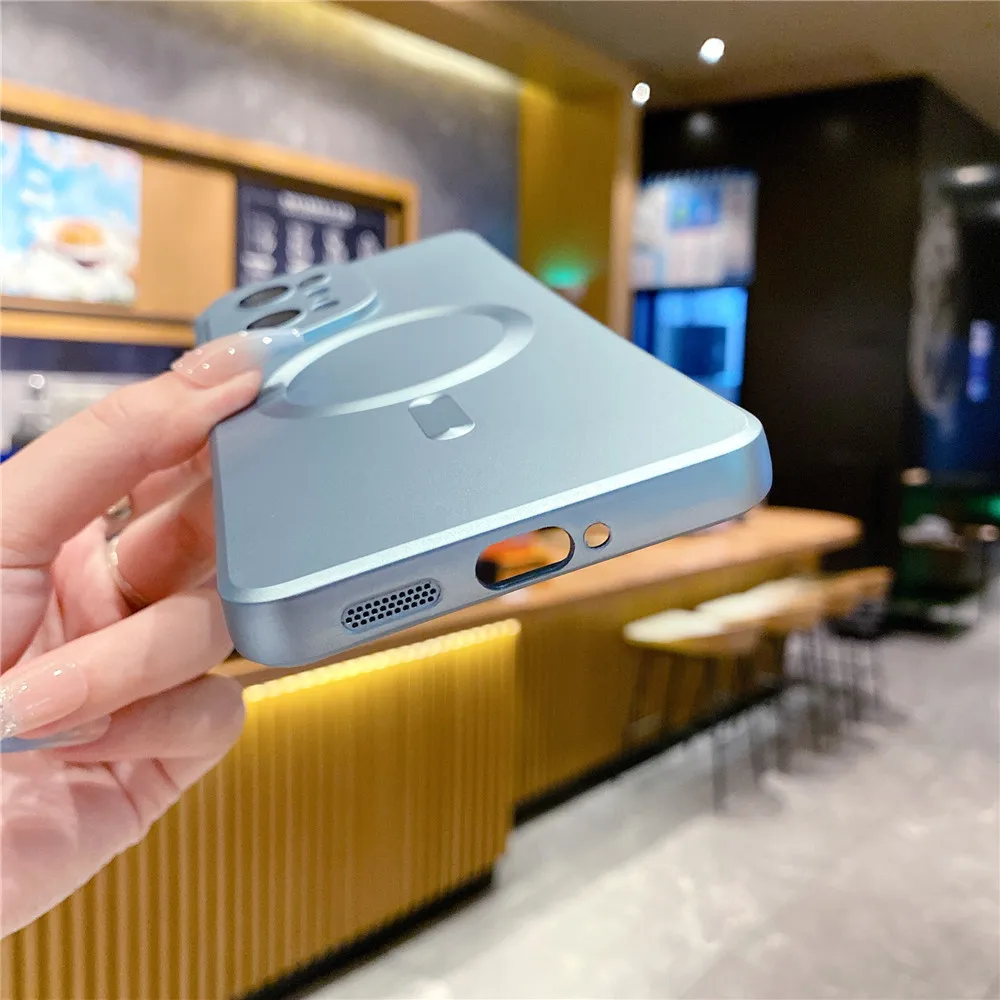 For Magsafe Magnetic Wireless Charging Case For OPPO Find X5 Pro X5Pro Matte Soft TPU Silicone Cover