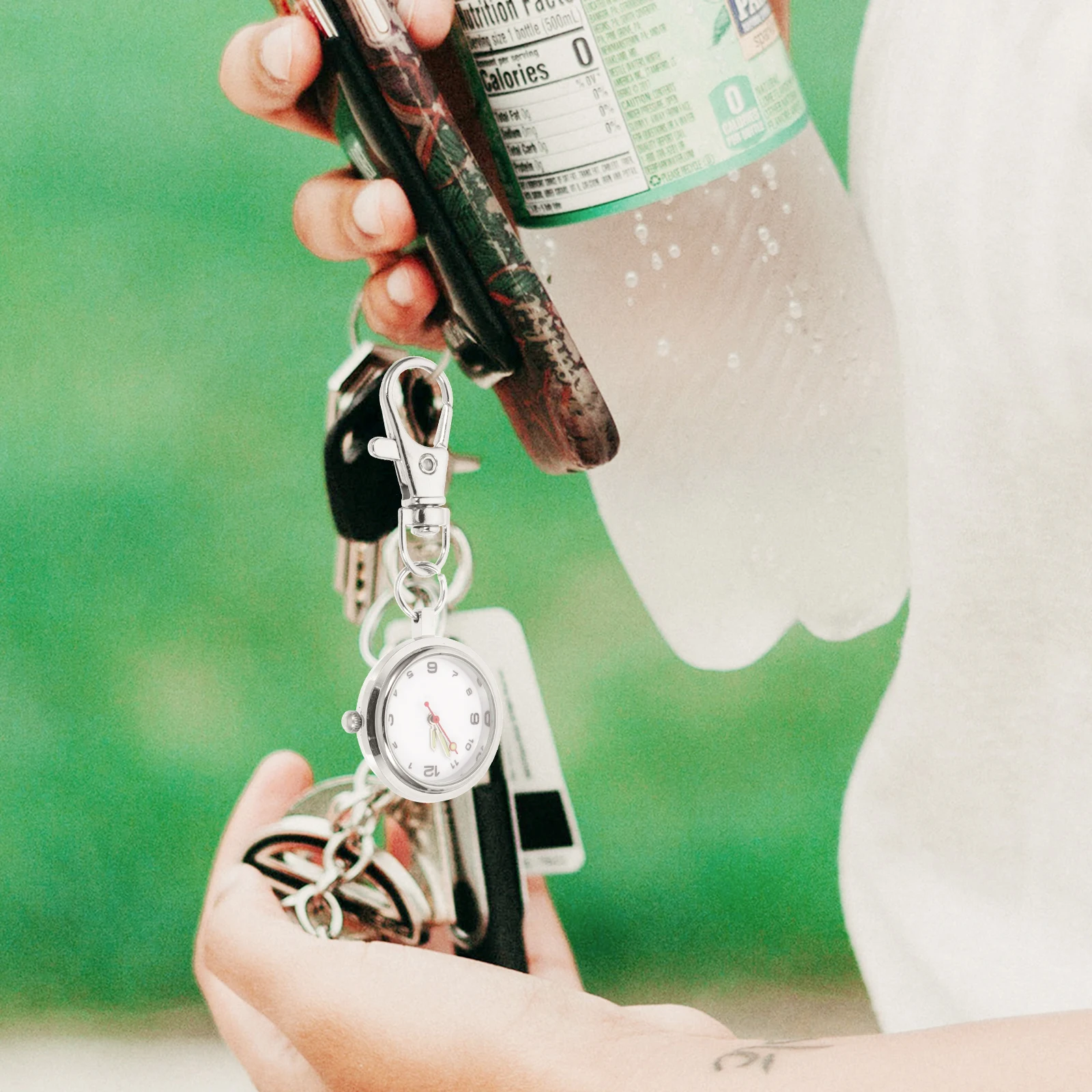 Карманные часы с большим циферблатом, брелок-указатель, часы для студентов, медсестер, детская мода, портативные подвесные часы из сплава