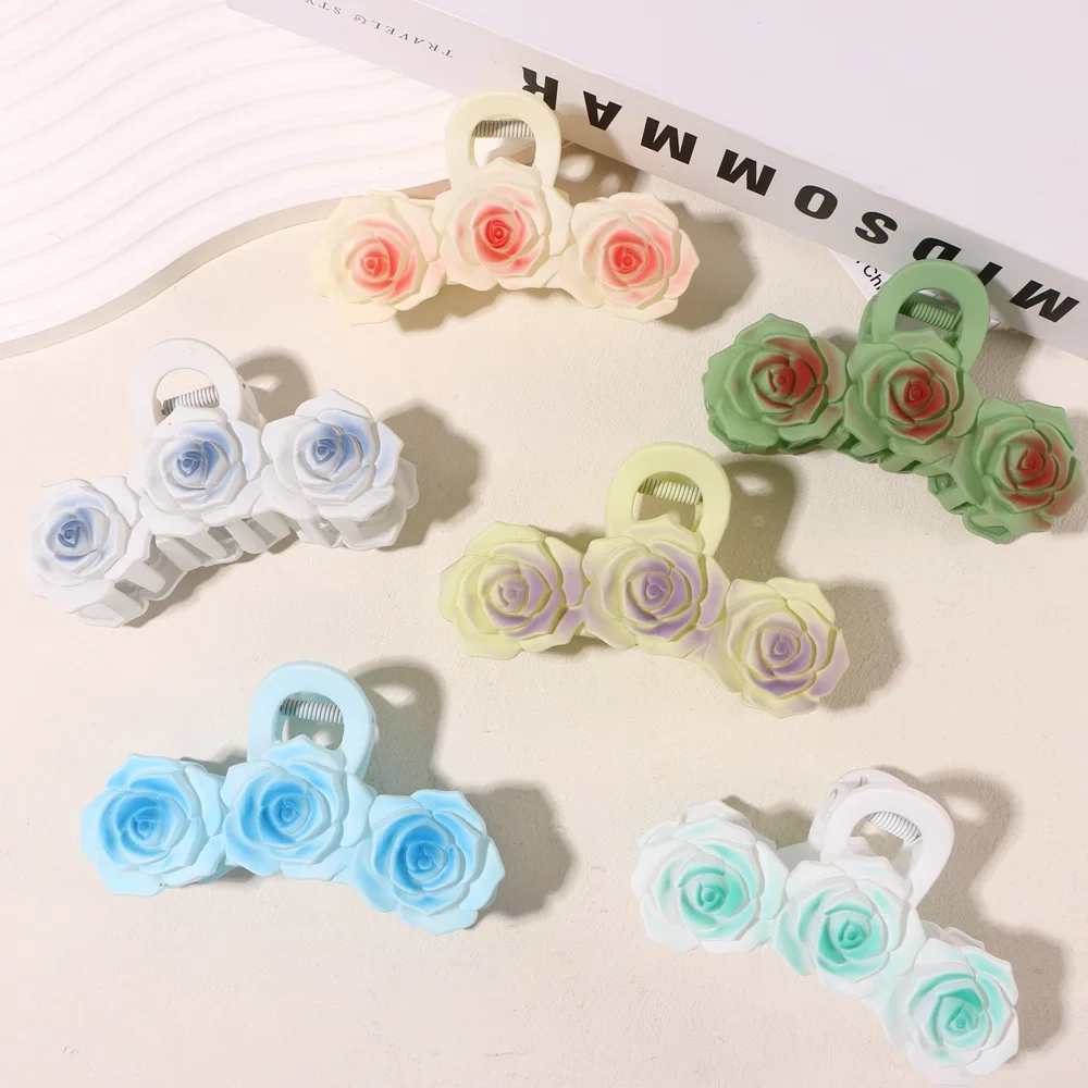 

2 шт., однотонные заколки для волос с камелией, заколки для волос с допамином в виде акулы для девочек, аксессуары для волос для пляжного отдыха и девочек, аксессуары для волос для женщин