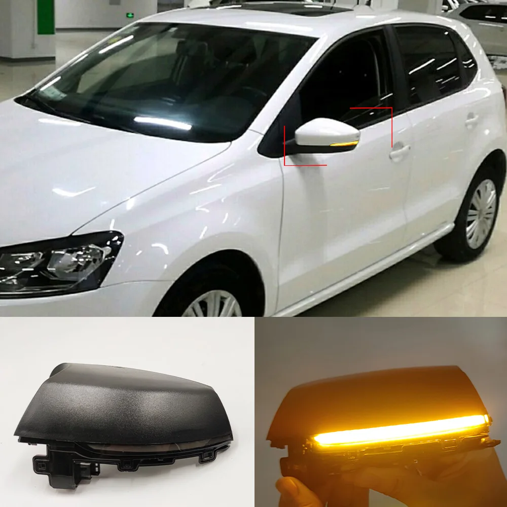 For Volkswagen Polo 14-19 models, reversing mirror turn signal light, rearview mirror LED signal light