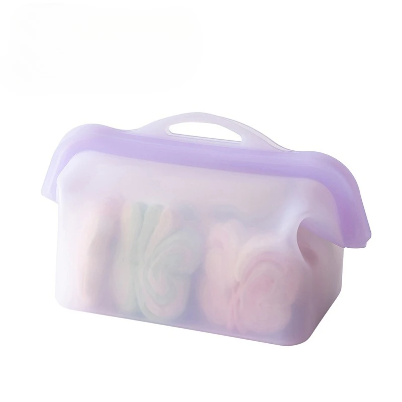 Large Opening, Self Standing, Multifunctional Fruit, Vegetable, Meat, Refrigerated Beauty Storage, Silicone Fresh-keeping Bag