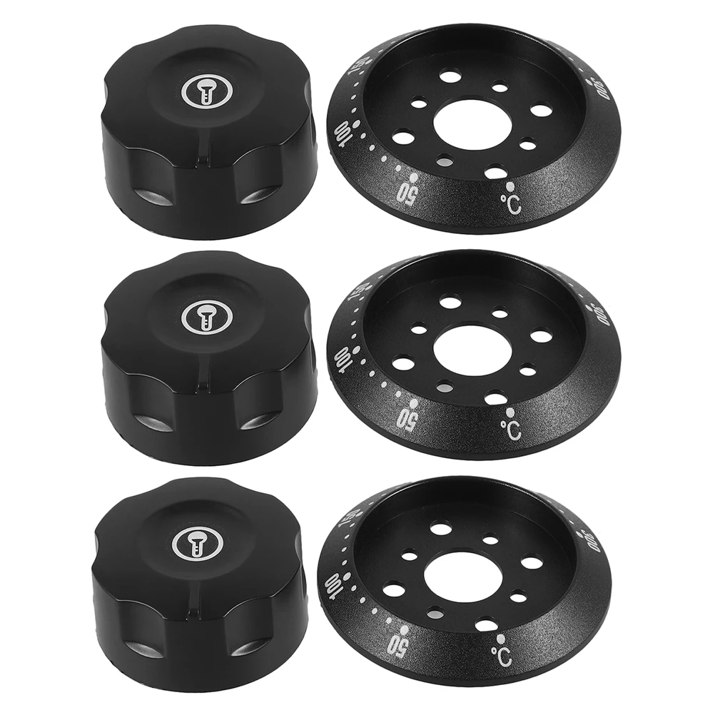 

3pcs Control Switch Thermostat Cover for Oven Knob Stove Gas Burner Kitchen Appliances Temperature Adjustment Heater Knob