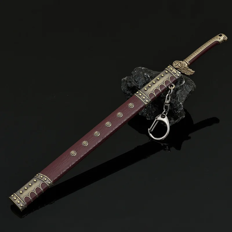 Juego de dragones gemelos Great Tang de 22cm, escape periférico en el suelo, espada antigua, armas, modelo, accesorios de Cosplay, artesanías de Metal, regalos para niños, Juguetes