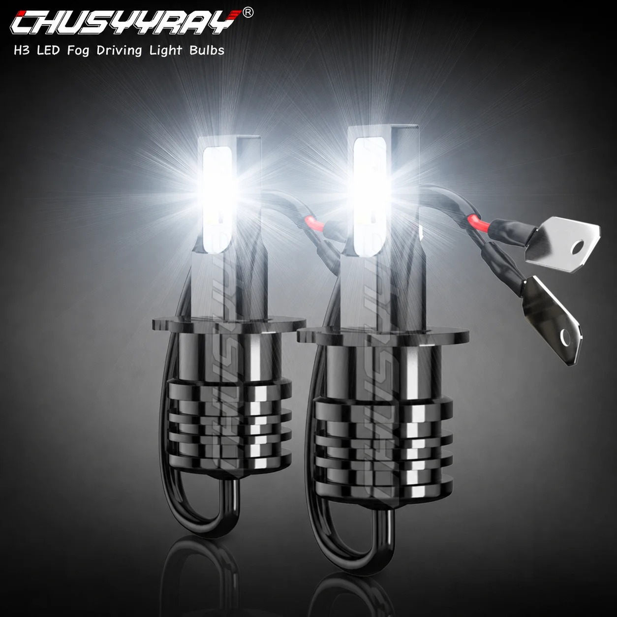 H3 LED Fog Light Bulb Conversion Kit Super Bright Canbus Super White High Power 40W 11000LM
