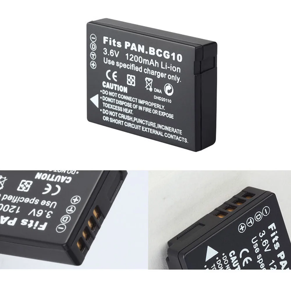 Новинка 2022, 3,6 В, 1200 мАч, литиевый аккумулятор для цифровой камеры, набор литий-ионных батарей для Panasonic, DMW-BCG10E ZR3
