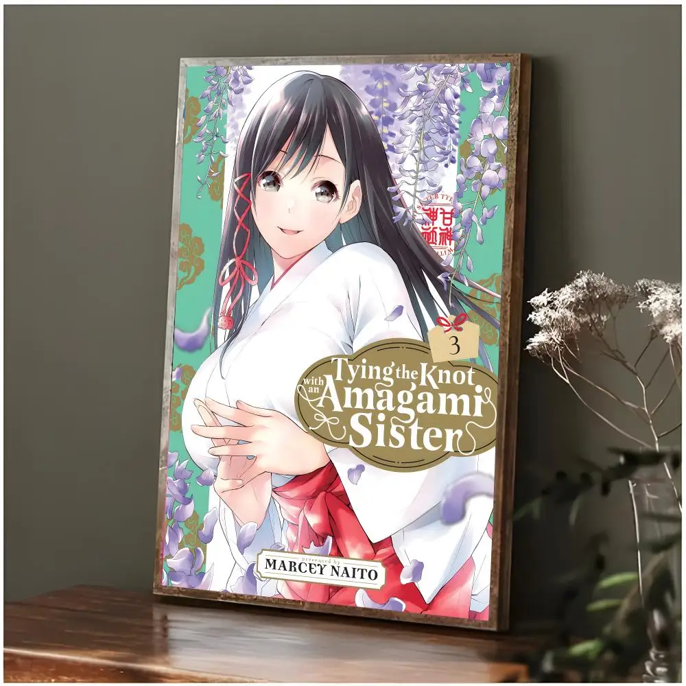 Sweet Romance Anime T-Tying the Knot with an Amagami Sister Poster Modern Wall Art Bedroom Living Room Print Unframed