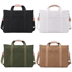 Borsa da donna di grande capacità Elegante borsa di tela Borsa a tracolla versatile con tracolla regolabile per lo shopping Lavoro Borsa tote per uso quotidiano