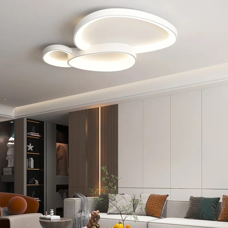 Nova nordic conduziu a lâmpada do teto para sala de estar quarto kitchern cobbles moderna decoração para casa luzes de teto lustre led luz de teto