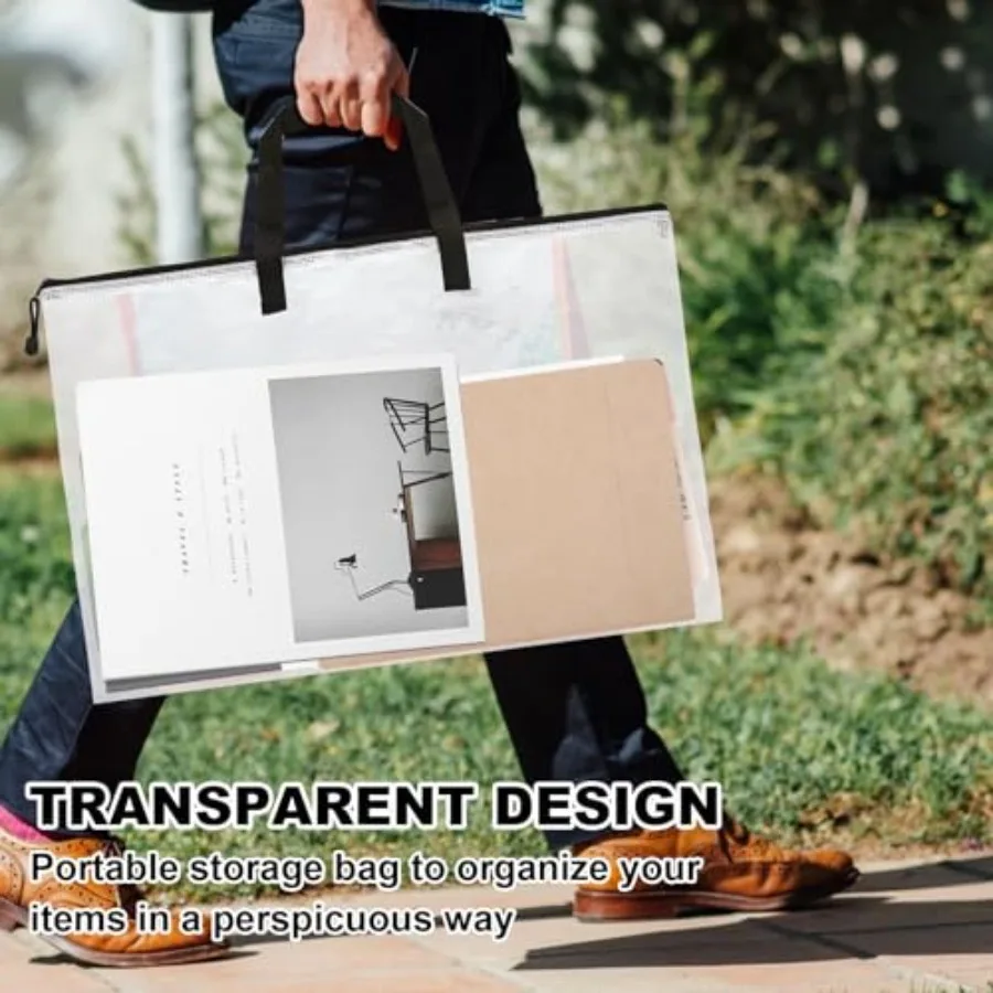 10 pezzi borsa per portafoglio artistico in plastica 18 x 24 pollici custodia per portafogli artistici custodia per poster artistico contenitore per poster scrapbook