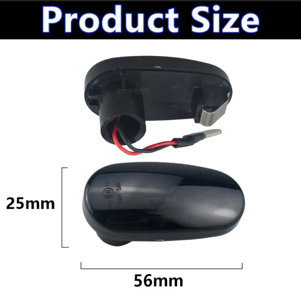 2Pcs  Dynamic LED Side Marker Lights Arrow Turn Signal Flashing Blinker Lamp For Alfa Romeo Mito 2014 view 2