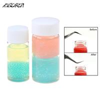 30/15ml Professional Eyelash Extension Tweezers Cleaning Tools With Glue Remover Liquid And Sponge Ball Cleaner Tool