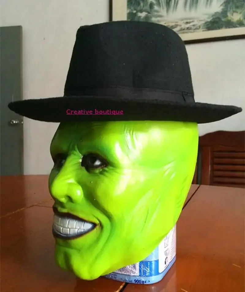 

Adult Jim Carrey Cosplay Green Latex Mask Halloween Masquerade Fancy Dress Face for Party And Cosplay Movies Costume