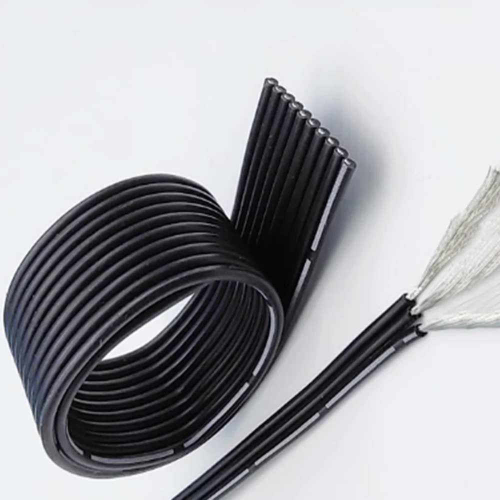 

Медный провод 22AWG 0,3 мм2 Силиконовый кабель 14p Высокотемпературная параллельная линия 22AWG OD 23,8 мм2 Черная луженая медная линия 5 м 10 м