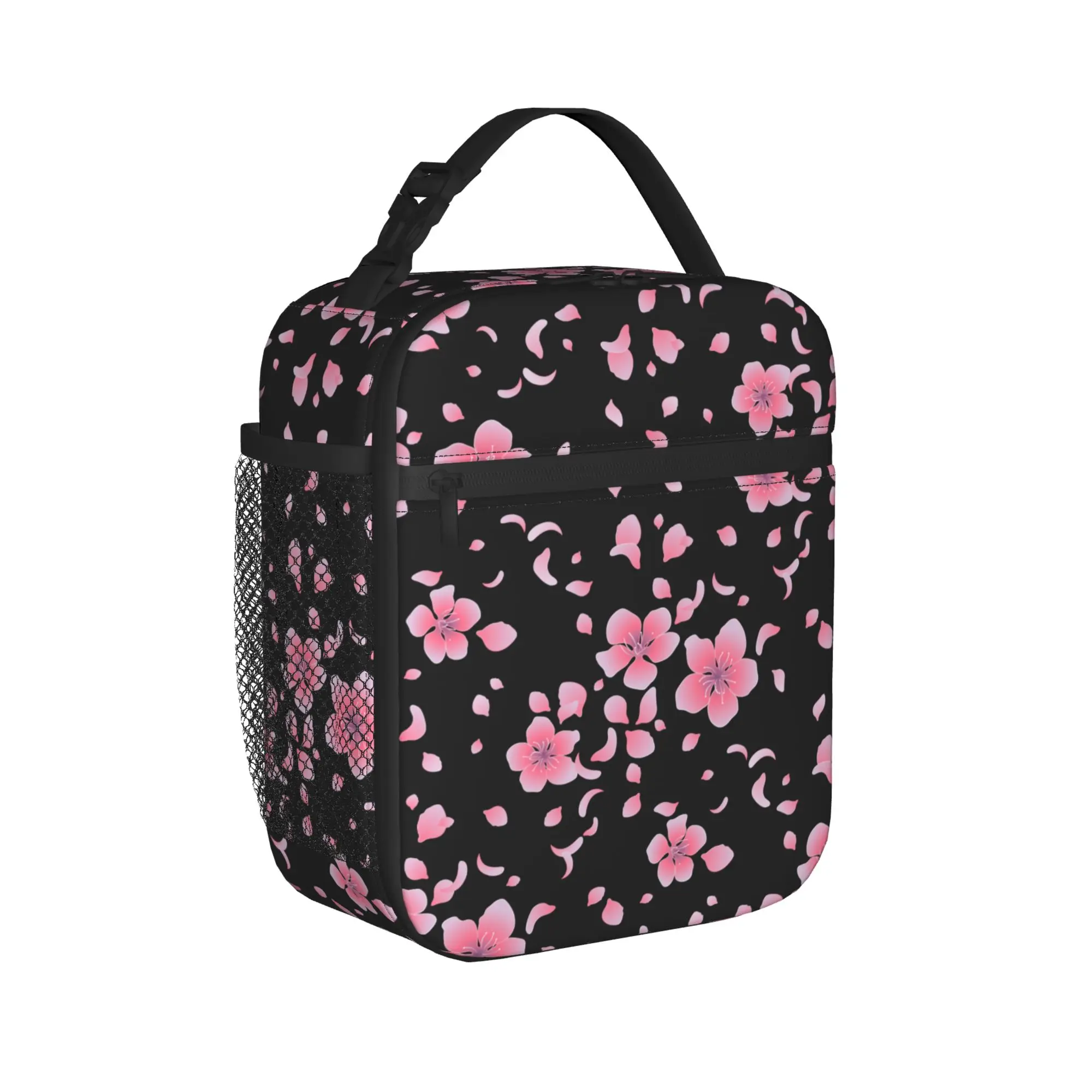 Japanese Sakura Cherry Blossom Thermal Insulated Lunch Bag for Office  Reusable Food Bag Container Cooler Thermal Lunch Boxes