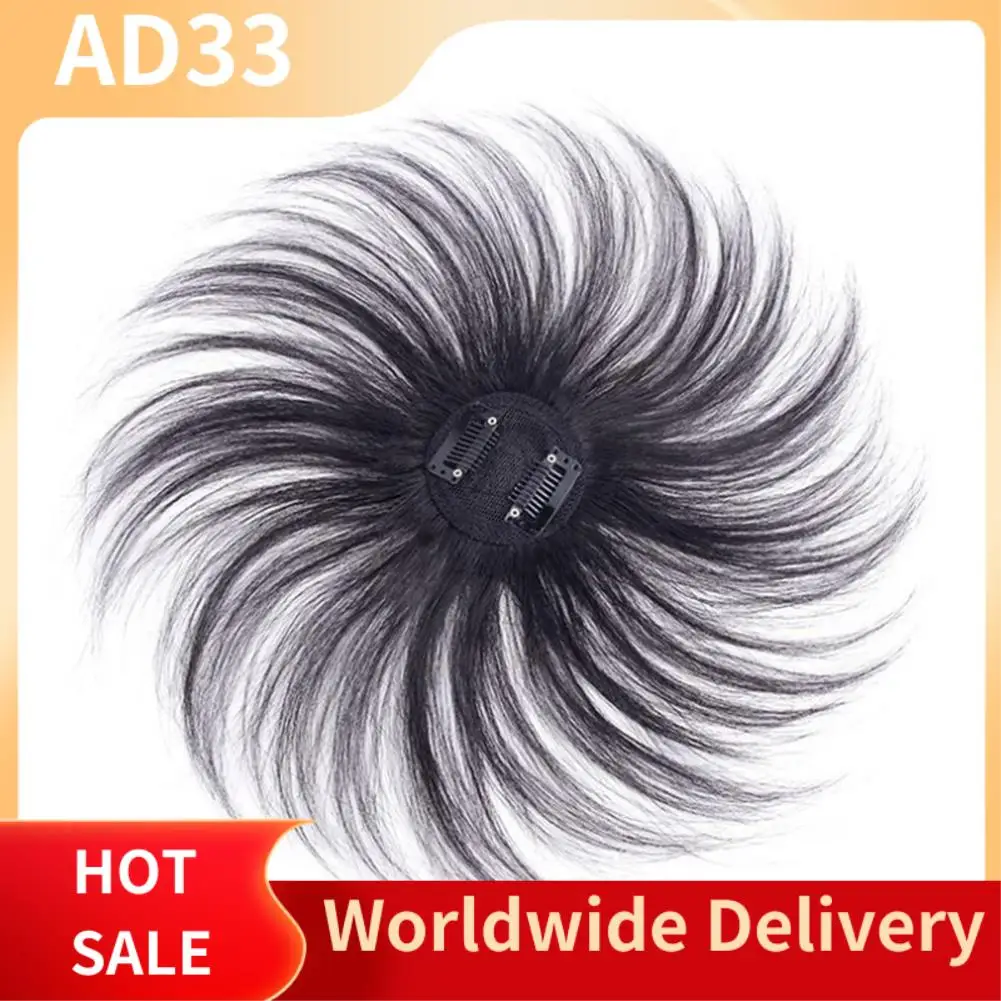 

2025 Новый парик-топпер из человеческих волос с челкой, увеличивающий количество волос на вершине головы, чтобы закрыть белый парик для волос