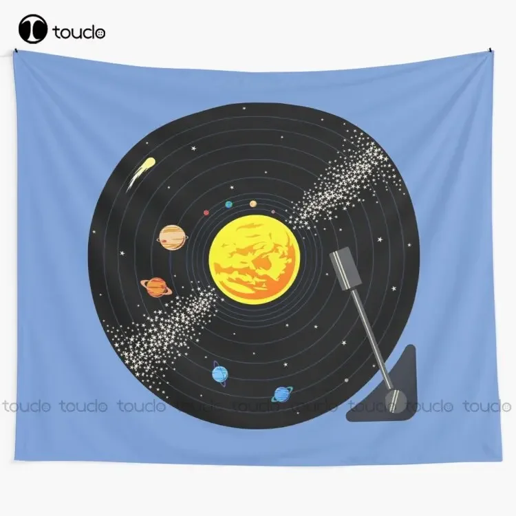 Solar System Vinyl Record Tapestry Meme Tapestry Tapestry Wall Hanging For Living Room Bedroom Dorm Room Home Decor High Quality