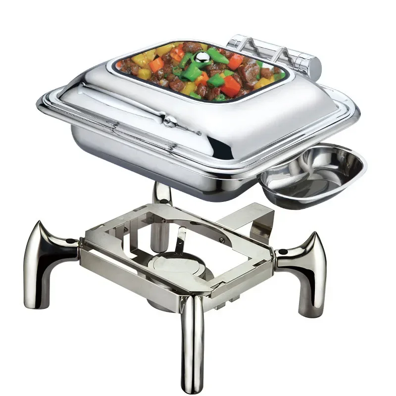 Oven 6L Visible Hotel Insulation Breakfast  Food Chafing Dish Stainless Steel Buffet Stove Buffy stove