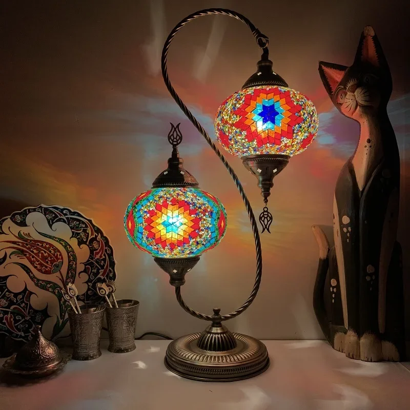 Double Neck Swan Table Lamp Exotic Living Room Bedroom Restaurant Cafe Hotel Homestay Yoga Studio Table Lamp