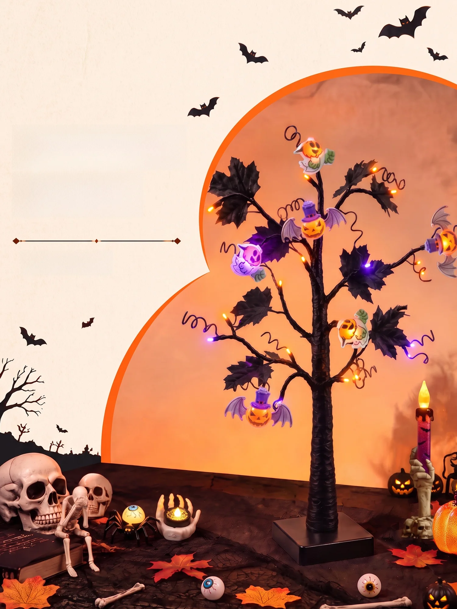 halloween-decoration-pumpkin-theme-ghost-tree-lamp-tabletop-atmosphere-activity-props-ornaments-festive-environment-setup