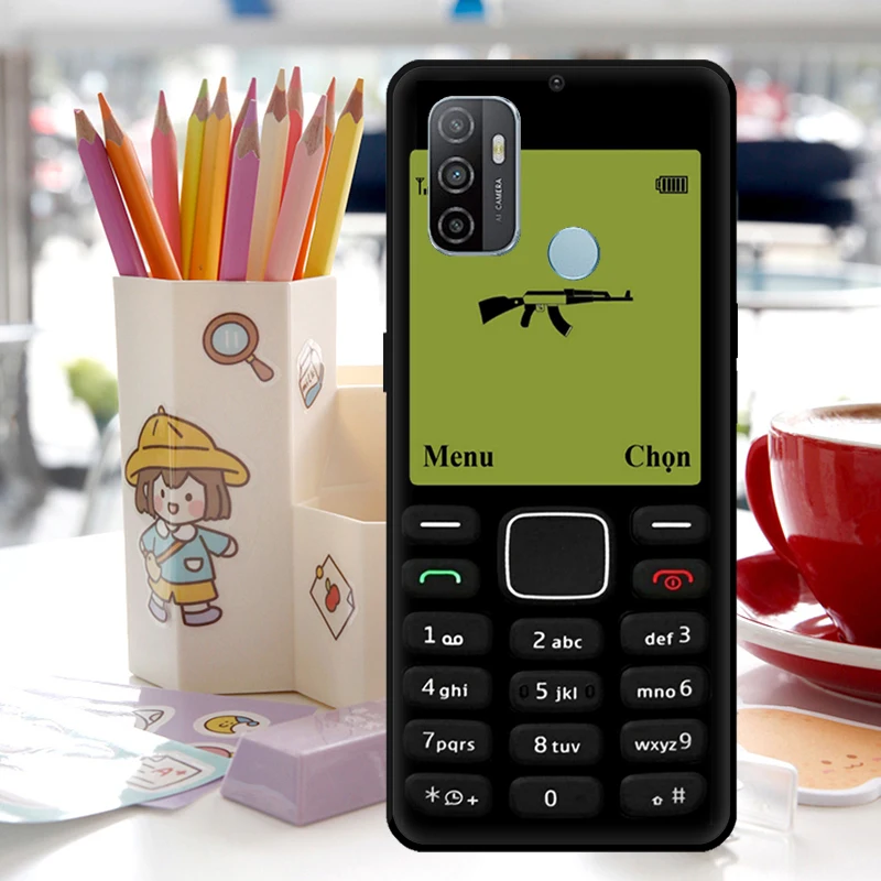 Retro Cellphone For Oppo A15 A16 A17 A18 A94 A74 A54 A38 A58 A78 A98 A40 A60 A80 A76 A96 A57 A77 A5 Pro Case