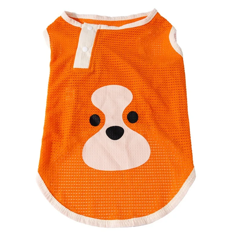 Corgi Sports Vest Summer Pet Mesh Clothes Dachshund Cartoon T-shirt Medium Large Dog Sleeveless Pullover S-2XL